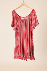 PETITE STRIPE RHUBARB