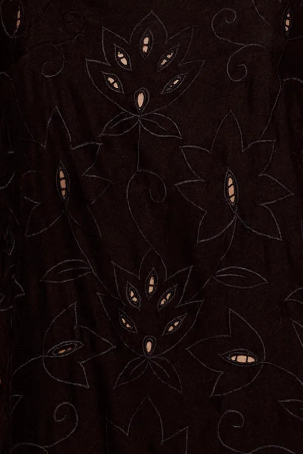 BLACK SILK EMBROIDERY