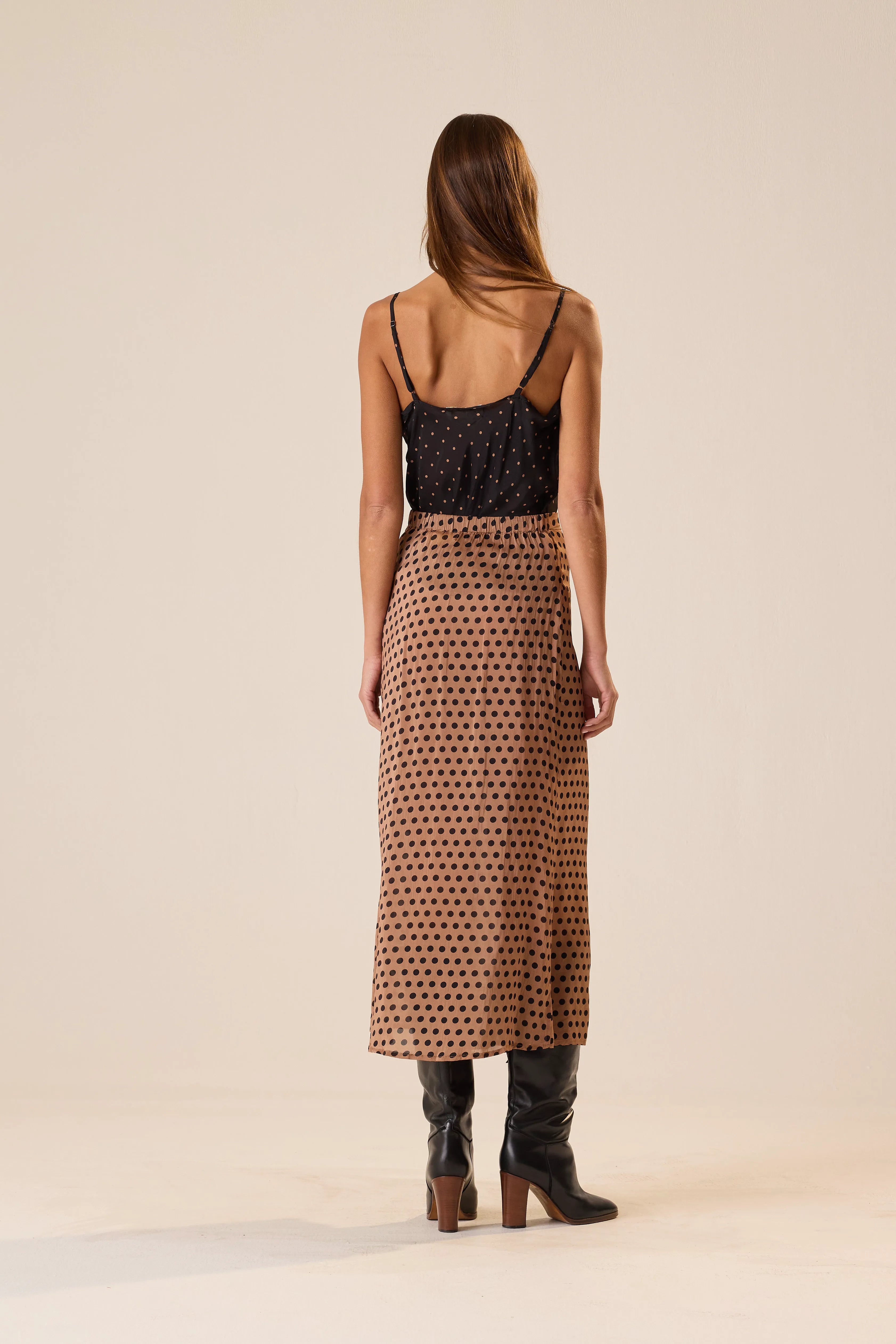 GRANDE POLKA DOT BLACK & TAN